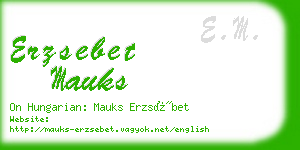 erzsebet mauks business card